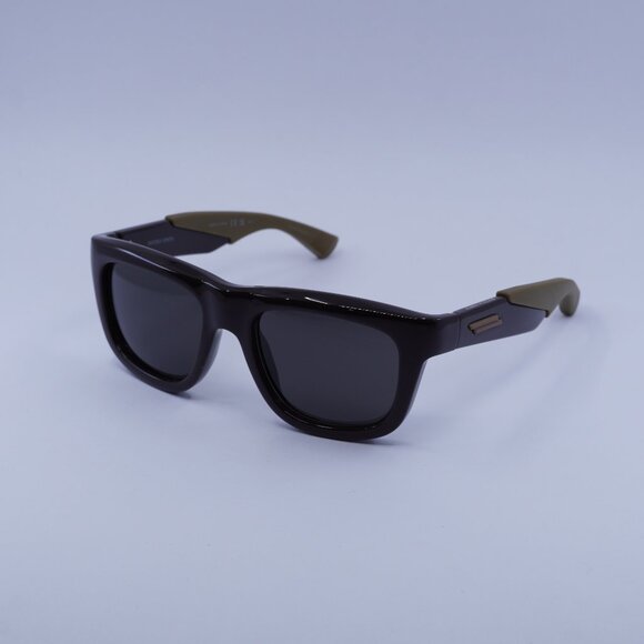 Bottega Veneta BV1233S 003 Sunglasses Brown Square Frame, Grey Lenses - Picture 1 of 10